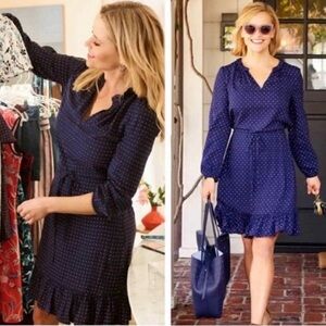 Draper James Navy and Red Mini Dress